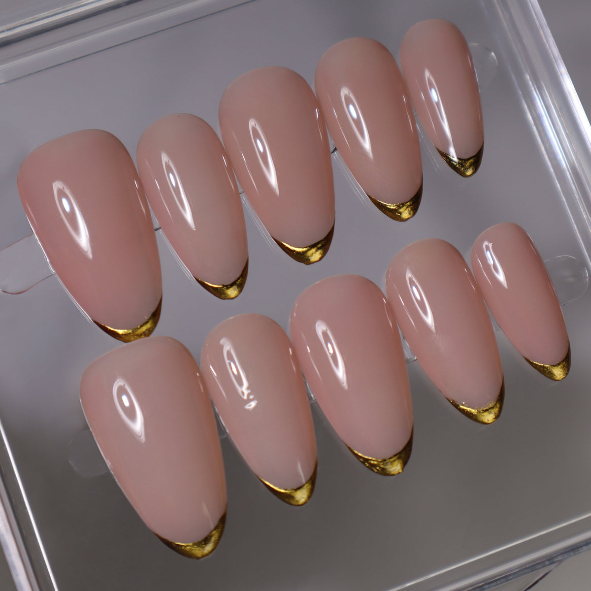 Golden Tips | Handmade Press-Ons