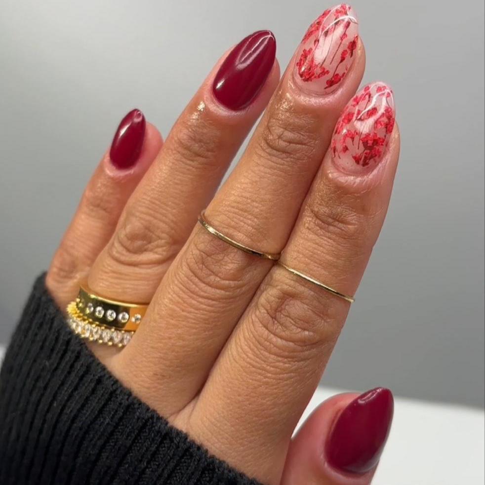 Burgundy Red Dip Powder